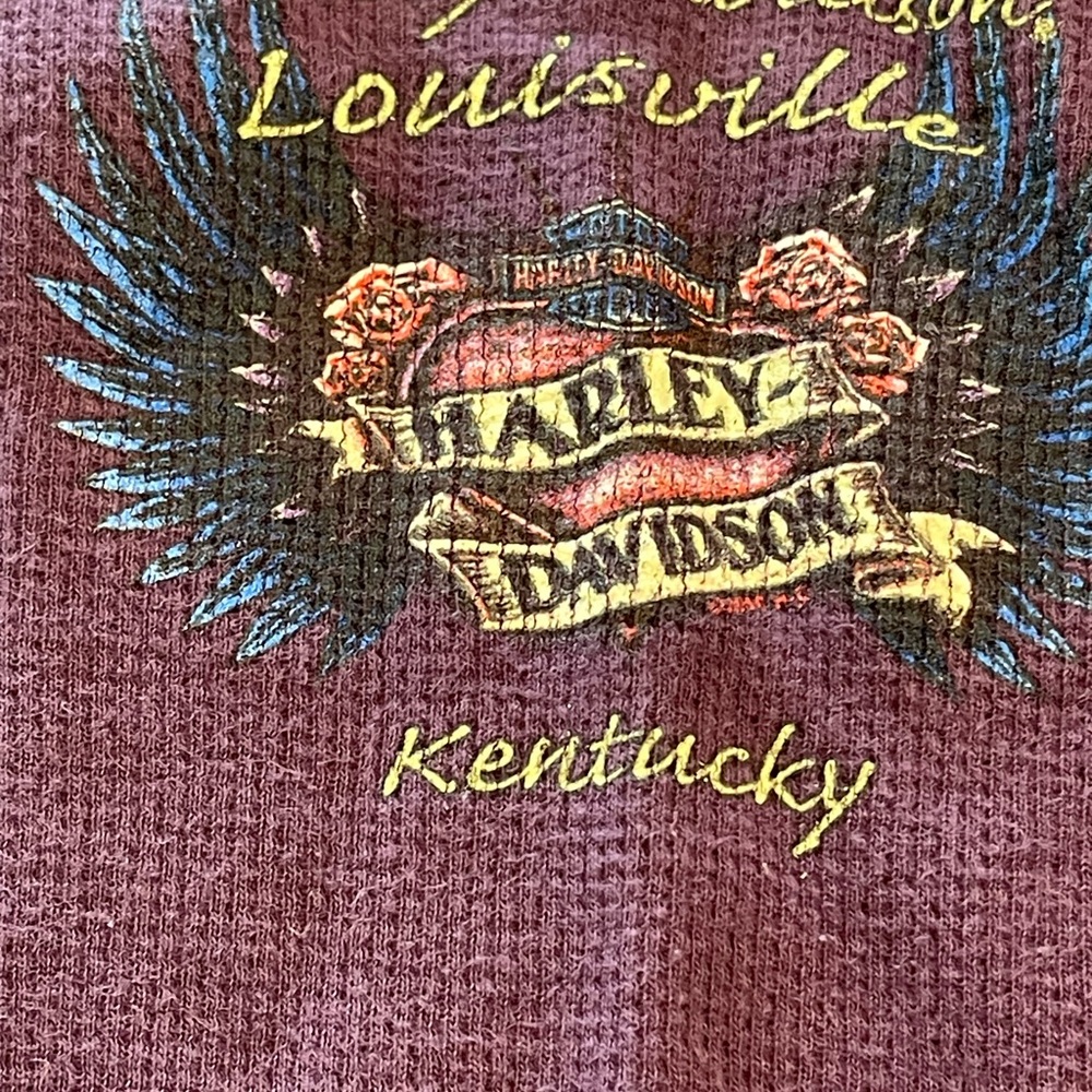 women’s Harley-Davidson Purple Tee large purple with Logo Patch louisville ky